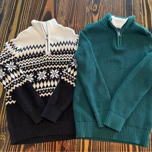 Children’s Place 1/4 zip boys sweaters size 5/6 (s)